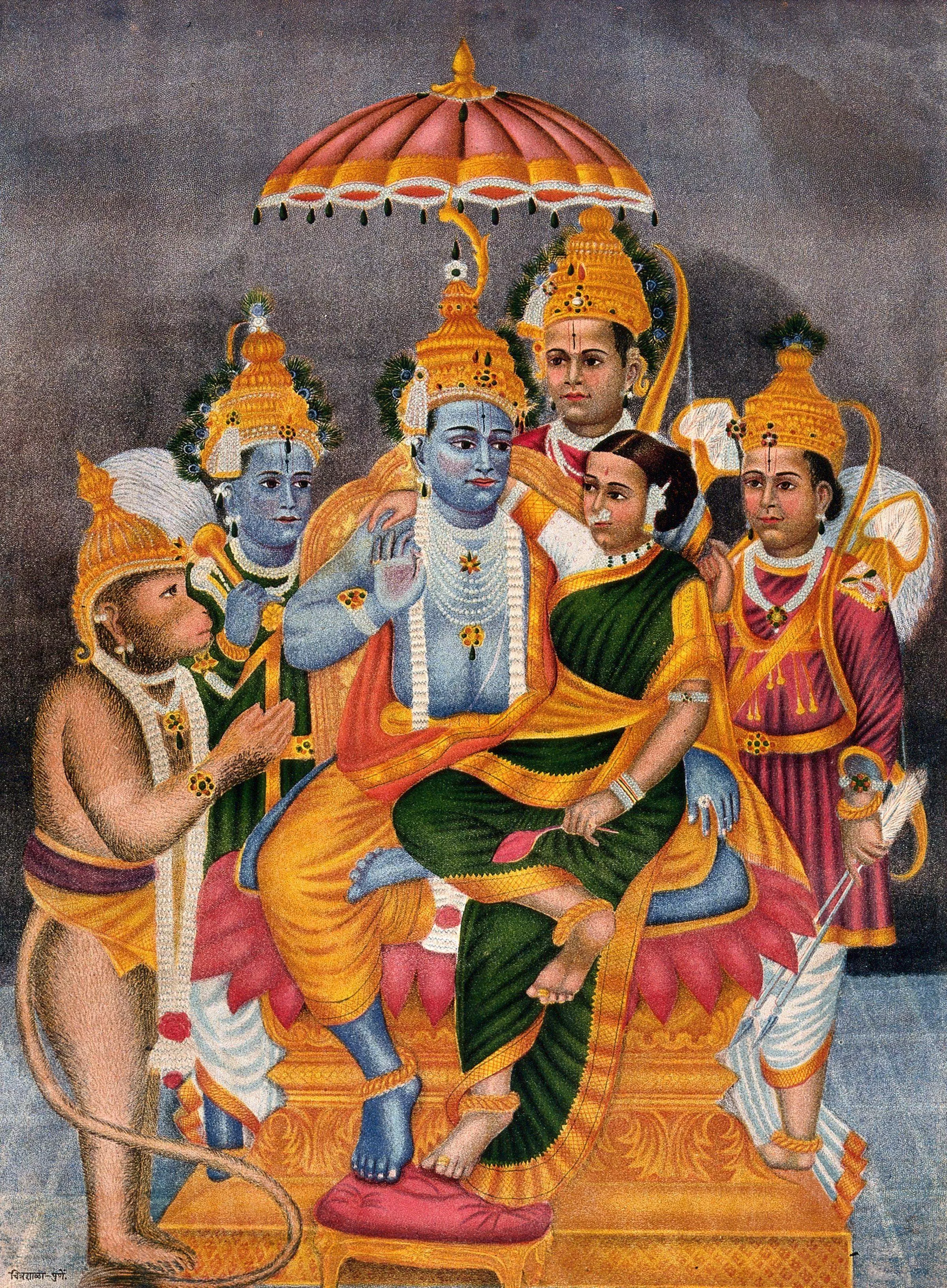 Rama_enthroned_ with_ Sita