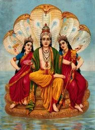 Vishnu_flanked_by_two_wives